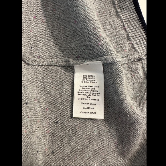 TALBOTS Christmas Sweater Puppy Dog Stocking Tree Golden Retriever Gray speckled - Picture 5 of 7